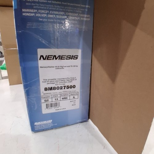 QUICKSILVER NEMESIS PROPELLER- 13"- BLACK (MODEL: 8M8027500) image 2