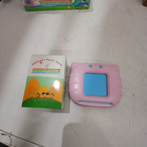 EDUCATIONAL ELECTRONIC ABC SIGHT WORD FLASH CARD READER FOR AGES 1-4 - PINK & BLUE image 4