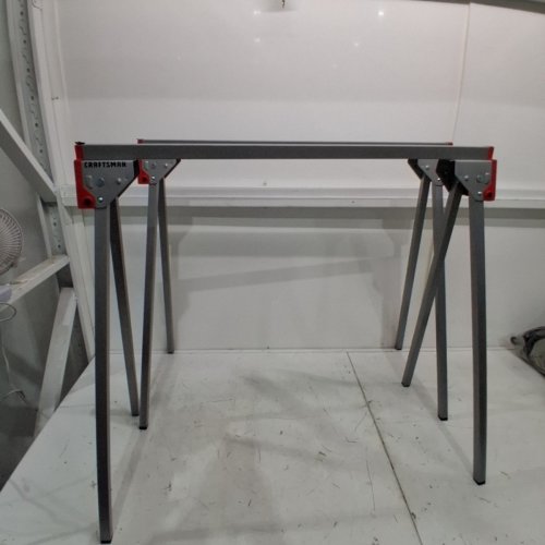 2PK CRAFTSMAN FOLDING METAL SAWHORSE - 31" X 29" - SILVER/RED (‎MODEL: CMST11154) image 3