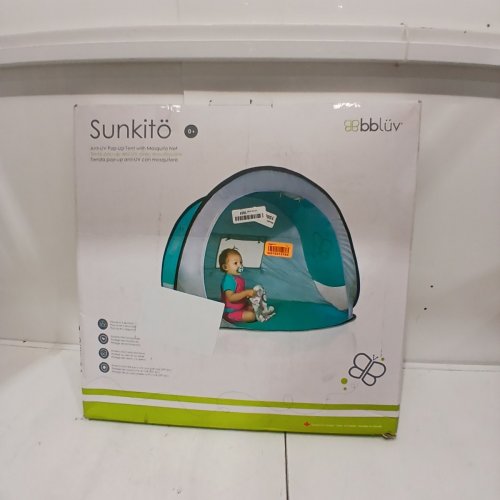 BBLÜV SUNKITÖ PORTABLE ANTI-UV POP-UP TENT WITH MOSQUITO NET - SPF 50 SUN PROTECTION - BLUE/GREY image 4