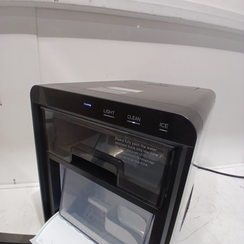 EUHOMY SELF-CLEANING COUNTERTOP SONIC NUGGET ICE MAKERS WITH ICE SCOOP AND BASKET - 1.8L TANK - 40LBS/ 24HOURS - BLACK/STAINLESS STEEL (MODEL: IM017-N) image 2