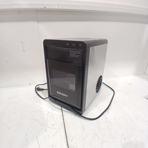 EUHOMY SELF-CLEANING COUNTERTOP SONIC NUGGET ICE MAKERS WITH ICE SCOOP AND BASKET - 1.8L TANK - 40LBS/ 24HOURS - BLACK/STAINLESS STEEL (MODEL: IM017-N) image 3