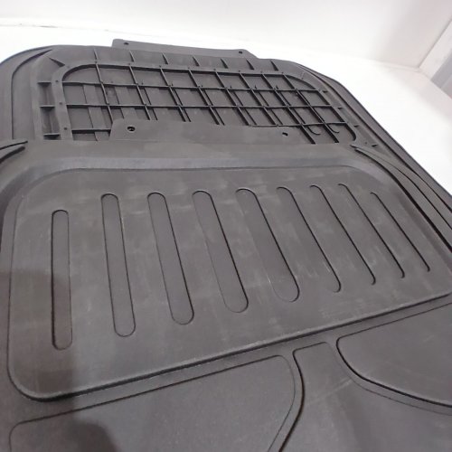 FH GROUP MONSTER EYE FULL SET RUBBER FLOOR MATS, UNIVERSAL FIT FOR MOST CAR/TRUCK/SUV/VAN - BLACK/RED (MODEL: F11313-RED) image 3