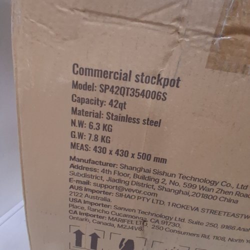 STAINLESS STEEL COMMERCIAL STOCKPOT - 42QT - STEEL (MODEL: SP354003S) image 2