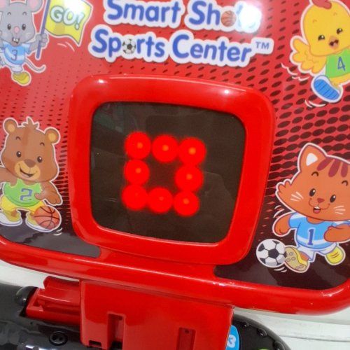 VTECH SMART SHOTS SPORTS CENTER, 2 - IN - 1 KIDS BASKETBALL HOOP AND SOCCER NET - RED/BLACK image 2