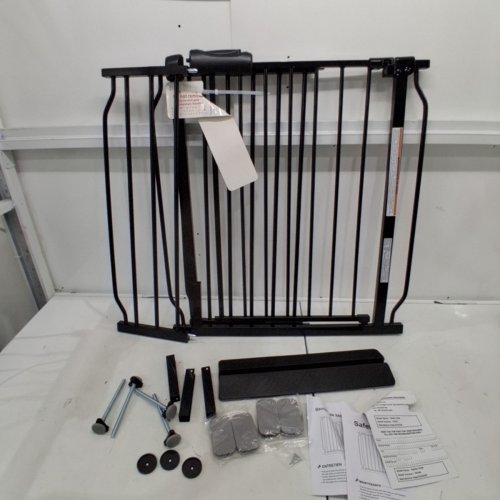 WAOWAO EXTRA WIDE PRESSURE MOUNT WALK THROUGH, SWING AUTO CLOSE SAFETY BABY GATE - 52.76" X 57.48" - BLACK METAL (MODEL: W046BLACK) image 2