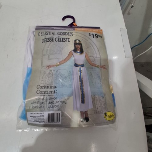 2PC PARTYHOLIC CELESTIAL GODDESS COSTUME - MEDIUM, 8-10 - WHITE, BLUE & GOLD (STYLE: 50182M) image 2
