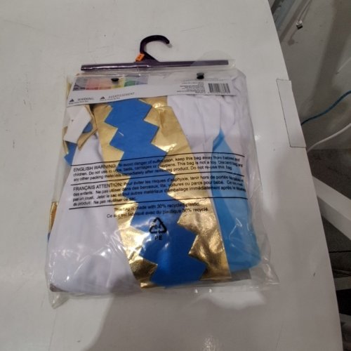 2PC PARTYHOLIC CELESTIAL GODDESS COSTUME - MEDIUM, 8-10 - WHITE, BLUE & GOLD (STYLE: 50182M) image 3
