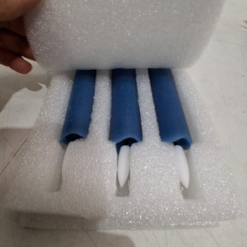 3PK 3D FLICKERING FLAMELESS REALISTIC LED CANDLE LIGHTS - 9.5" - BLUE image 2
