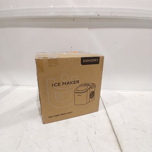 EUHOMY COUNTERTOP ICE MAKER MACHINE WITH HANDLE, BASKET AND SCOOP - MAKES 26LBS PER DAY - WHITE - (MODEL:IM001-BWH-CAEH) image 5