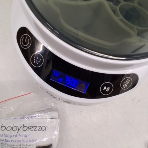 BABYBREZZA BOTTLE WASHER PRO 3-IN-1 WASHER/STERILIZER/DRYER - HOLDS 4 BOTTLES - BLACK/WHITE (MODEL: BRZ0103) image 2