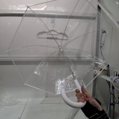 2PK CLEAR BUBBLE DOME UMBRELLA - 32" - CLEAR/WHITE image 4