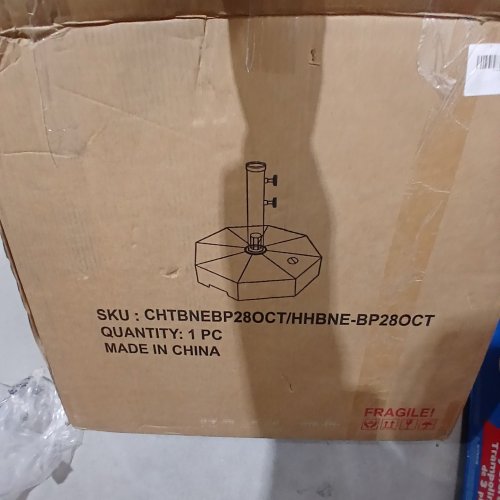 C-HOPETREE PATIO UMBRELLA BASE - 112 LBS CAP - BLACK (ITEM: HNBNE-BP28OCT) image 2