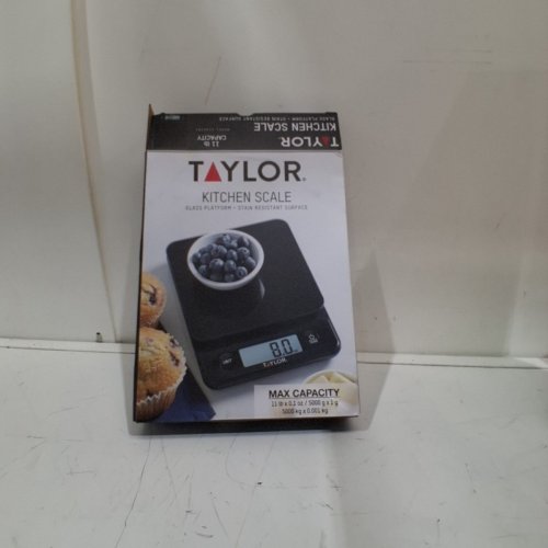 TAYLOR BLACK GLASS DIGITAL STAIN RESISTANT KITCHEN SCALE - 11LB/5KG CAPACITY - BLACK (MODEL: 5280385) image 4