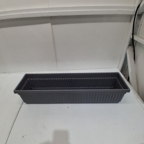 THE HC COMPANIES INC. PLASTIC FLOWER PLANTER BOX - 30" - WARM GREY image 2