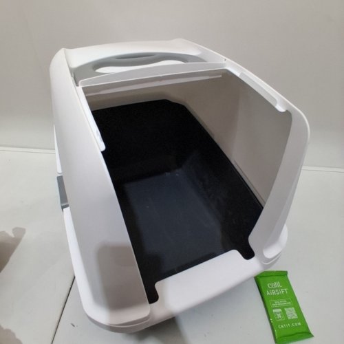 CATIT MAGIC LITTER BOX-REGULAR - WHITE/ GREY (44075) image 4
