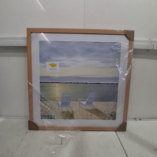 FRAMED "AMONG FRIENDS" BY DIANE ROMANELLO PLEXI WALL ART - 26" X 26" - NATURAL image 2
