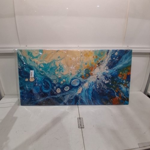 VGROZIRH ABSTRACT BUBBLE WALL ART CANVAS PRINT - 24" X 48" - MULTI-COLOUR image 3