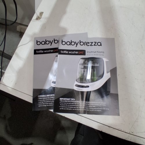 BABYBREZZA BOTTLE WASHER PRO 3-IN-1 WASHER/STERILIZER/DRYER - HOLDS 4 BOTTLES - BLACK/WHITE (MODEL: BRZ0103) image 7