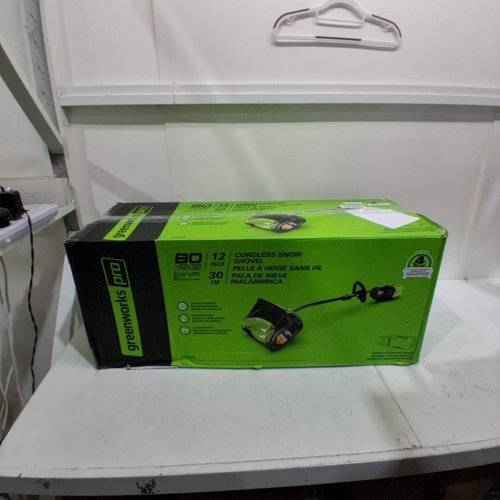 GREENWORKS **TOOL ONLY** PRO BRUSHLESS CORDLESS MOTOR SNOW SHOVEL- 80V MAX POWER - 12" - GREEN (MODEL: GLSS80000/2601202) image 4