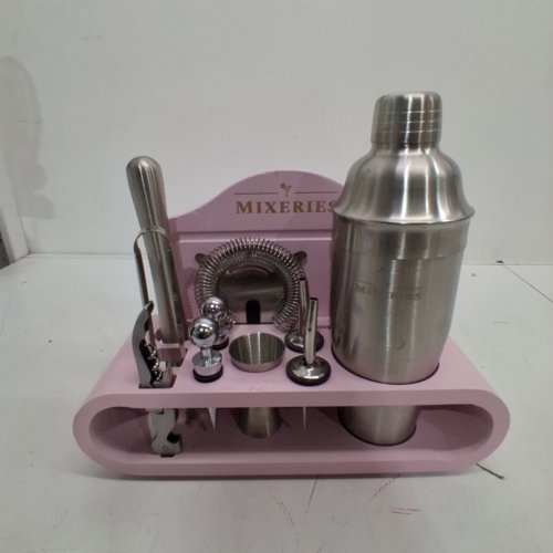 11PC MIXERIES COCKTAILBARTENDER BAR TOOL SET - PINK /SILVER image 2