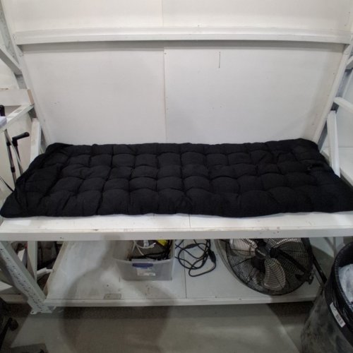 LARGE CAMPING COT WITH PADDED MATTRESS - 79" X 32" - BLACK (MODEL: A043-002-001) image 4