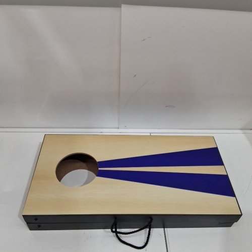 GOSPORTS PORTABLE SIZE CORNHOLE GAME SET WITH 6 BEAN BAG - 2FT X 1FT - WOOD/BLUE/RED (MODEL : CH-03-MDF-WOOD) image 2