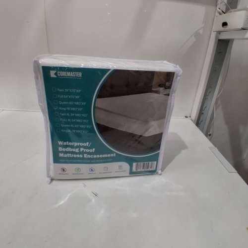 COREMASTER WATERPROOF BEDBUG PROOF MATTRESS ENCASEMENT - KING 78" X 80" X 9" - WHITE image 3