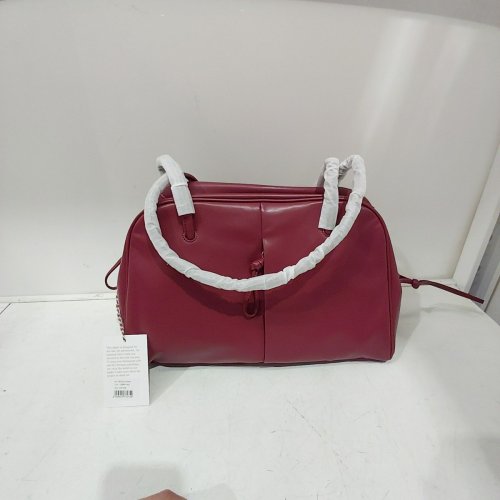 OLEND BROOKLYN MODERN WATER REPELLENT VEGAN LEATHER HANDBAG - CHERRY RED image 3