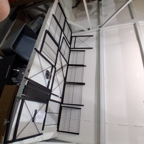 SONGMICS 5 TIER MEATL STORAGE RACK WITH X SIDE FRAMES - 12.6" X 23.6" X 57.3" - 110LBS CAPACITY PER SHELF - BLACK (MODEL: UBSC165B01) image 2