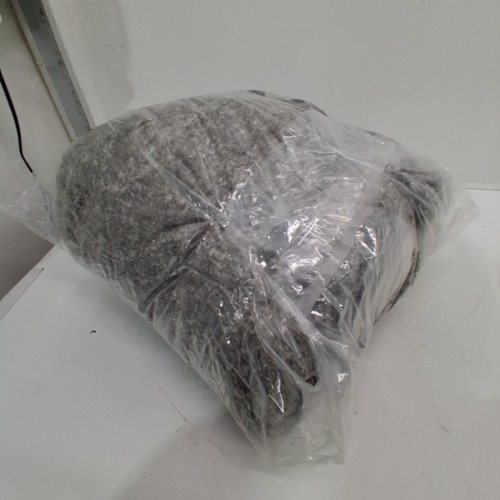 ROOTS HOME SHERPA THROW BLANKET - 50" X 70" - GREY /WHITE (ITEM: 2620482) image 5