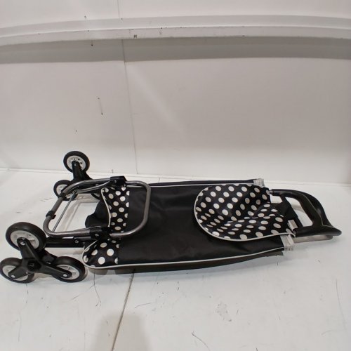 BIOS LIVING 3 WHEELED STAIR CLIMBING FOLDABLE SHOPPING TROLLEY - HOLDS UPTO 27 LBS - BLACK/DOTTED (MODEL: LF335) image 2