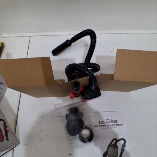 4PCHOUSELOG BATTERY POWERED FUEL TRANSFER PUMP - 2.4 GPM - 2" /2.6"/2.75"- RED AND BLACK (MODEL: SFFTP5-024-02) image 4