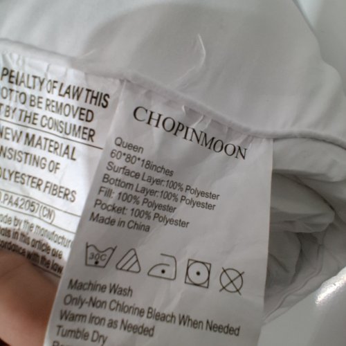 CHOPINMOON EXTRA THICK MATTRESS PAD COVER FOR BACK PAIN - QUEEN - WHITE image 5