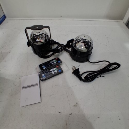 2PK LUDITEK SOUND ACTIVATED PARTY LIGHTS WITH REMOTE CONTROL - BLACK image 3