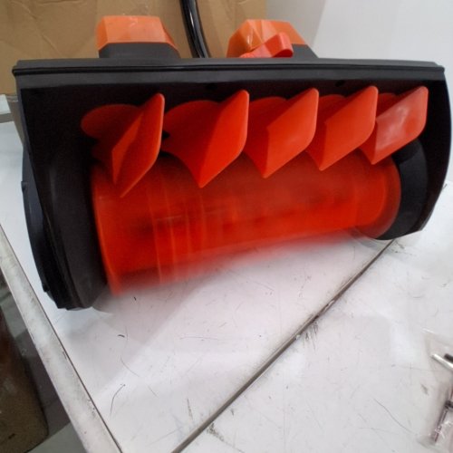 VOLTASK CORDLESS ELECTRIC SNOW SHOVEL WITH CHARGER AND LED LIGHTS - 16" - 48V - BLACK/ORANGE (MODEL: CSS004-160) image 2