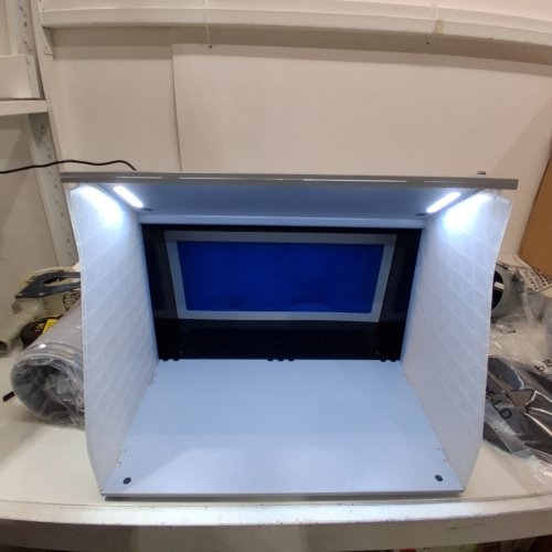 PORTABLE FOLDABLE AIRBRUSH SPRAY BOOTH WITH 4 LED LIGHTS, DUAL EXHAUST FANS, TURNTABLE AND 6FT EXTENSION HOSE - 5.2M³/MIN AIR FLOW (MODEL: AH-310) image 2