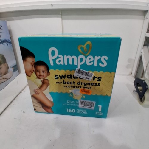 160PK PAMPERS SWADDLERS DIAPERS - SIZE 1 - 8-14LB image 2