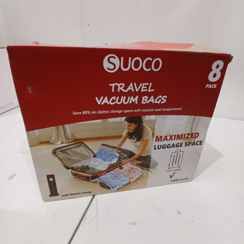 8PK SUOCO VACUUM SEAL BAGS WITH PUMP - LARGE (MODEL: ‎VAC-2015/02VAC-01-8S) image 2