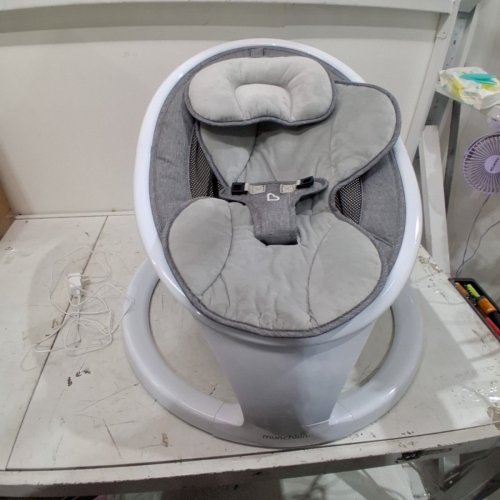 MUNCHKIN BLUETOOTH ENABLED LIGHTWEIGHT BABY SWING WITH NATURAL SWAY IN 5 RANGES OF MOTION AND REMOTE - WHITE/GREY - (MODEL: 21330) image 3
