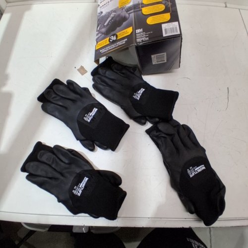 4PR WORKTUFF WINTER WORK GLOVES - MEDIUM - BLACK (MODEL:1909437) image 2