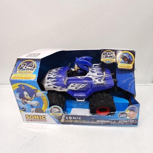 SONIC THE HEDGEHOG REMOTE CONTROL TOY CAR - 2.4 GHZ - BLUE AND WHITE image 5