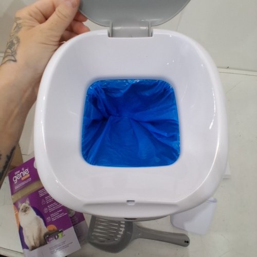 LITTER GENIE STYLE CAT LITTER ODOR CONTROL DISPOSAL SYSTEM PAIL - 18.1" - WHITE (MODEL: ‎I000710) image 3
