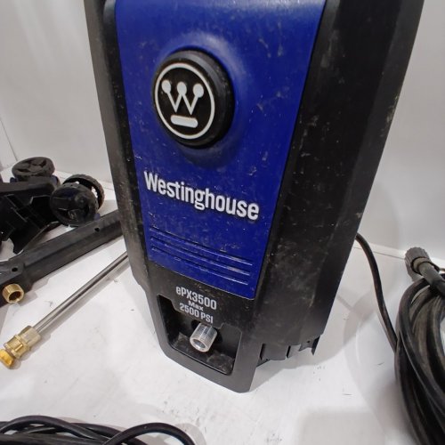 WESTINGHOUSE ELECTRIC PRESSURE WASHER WITH ANTI-TIPPING TECHNOLOGY & SOAP TANK - 2500PSI - 1.76GPM - BLUE/BLACK - (MODEL: EPX3500) image 4