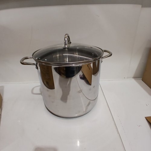 BAKKEN STAINLESS STEEL STOCKPOT WITH TEMPERED GLASS - 14 QT - SILVER (MODEL: BKSSQ14) image 3