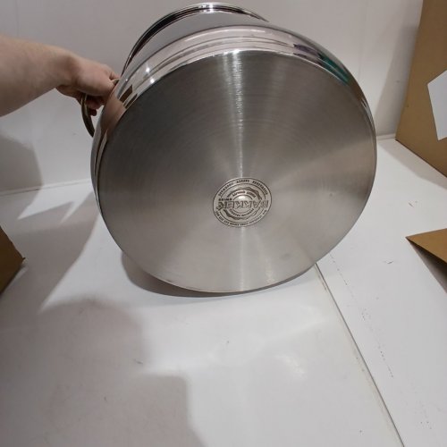 BAKKEN STAINLESS STEEL STOCKPOT WITH TEMPERED GLASS - 14 QT - SILVER (MODEL: BKSSQ14) image 5