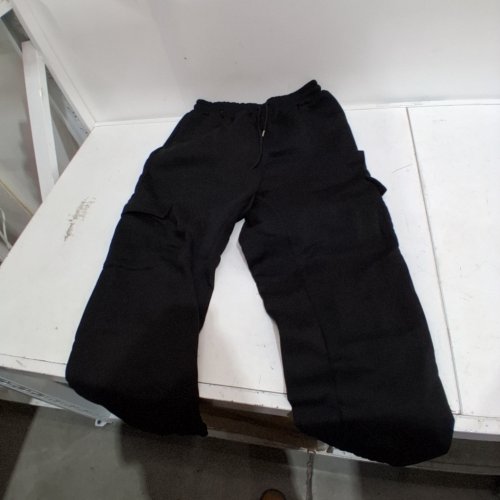 HIGH WAISTED STYLISH BAGGY CARGO PANTS - LARGE - BLACK image 2