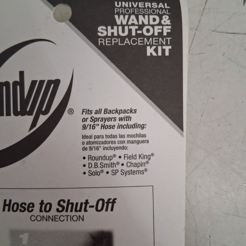 ROUNDUP UNIVERSAL PROFESSIONAL WAND AND SHUT-OFF REPLACEMENT KIT - FOR 9/16" HOSE SPRAYERS - BLACK (MODEL: 181795) image 4