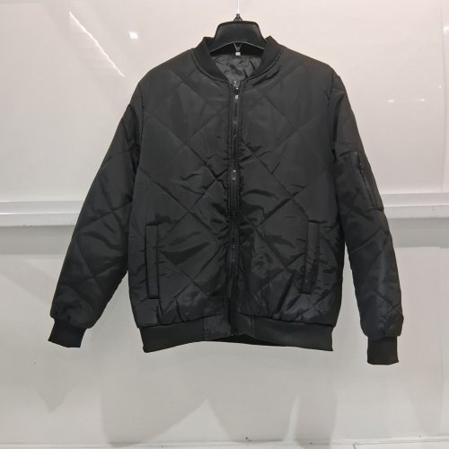 QUILTED ZIP-FRONT JACKET - LARGE - BLACK image 2