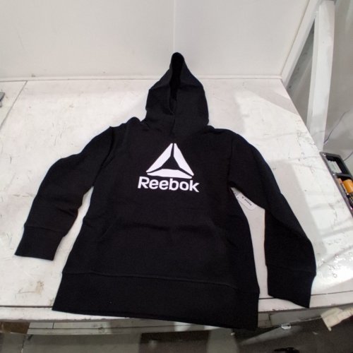 BOY'S REEBOK HOODED SWEATSHIRT - SMALL (6-7) - BLACK (STYLE: REB243FH03CA008) image 2